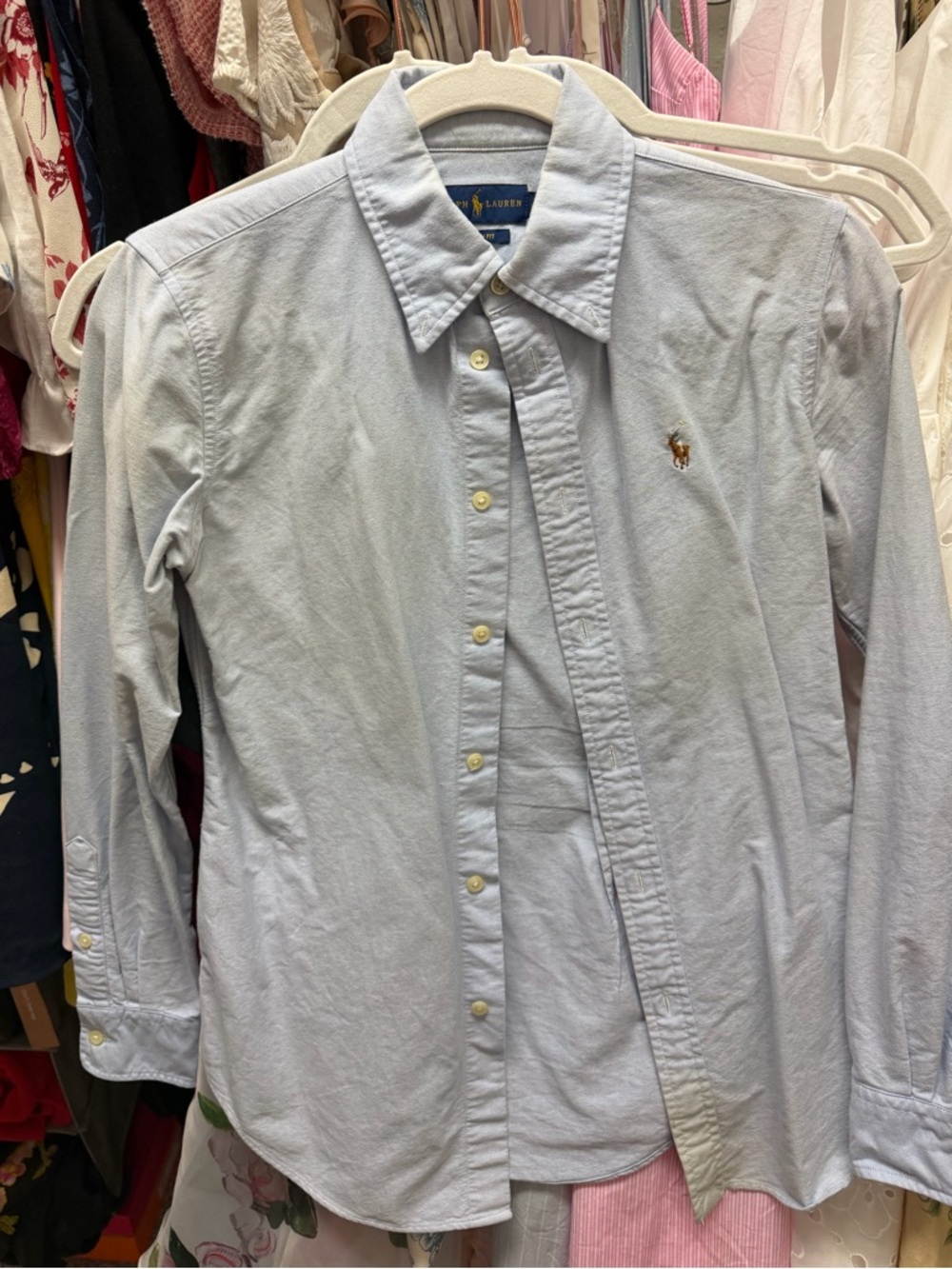 Ralph Lauren women’s Light Blue Classic Oxford Button-Down Shirt size XS